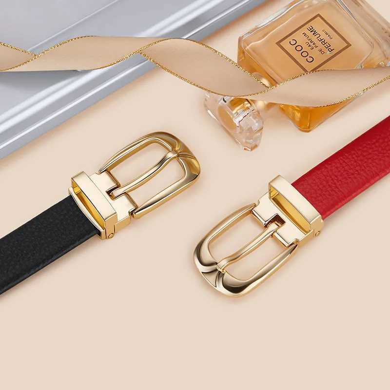 Womens thin strap retro Hong Kong style needle buckle strap womens style denim pants strap student military training W240807