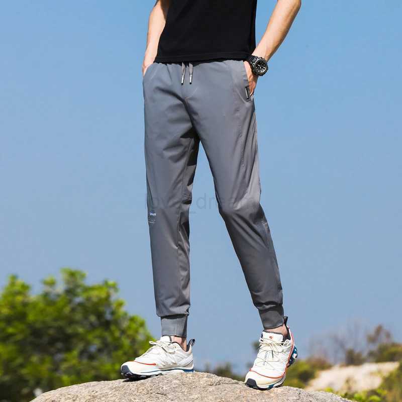 Quick-Drying Track Pants Mens Summer Thin Fashion Printed Elastic Breathable Ankle-Tied Outdoor Casual Mountaineering PantsXJ240813