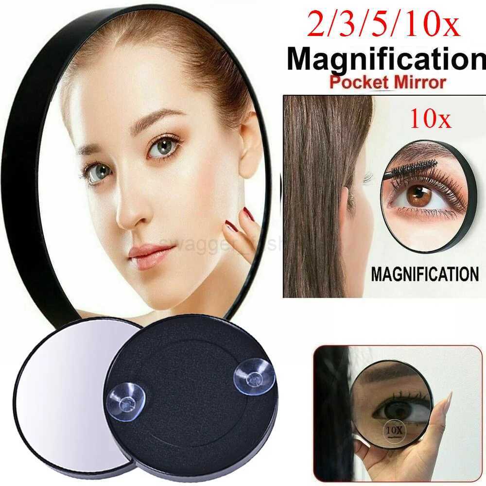 Magnifying Mirror Much Increase 2X/3X/5X/10X Amplify Cosmetics Tool Clear Suction Cups Portable Size Round Makeup Mirror espejoXJ240813