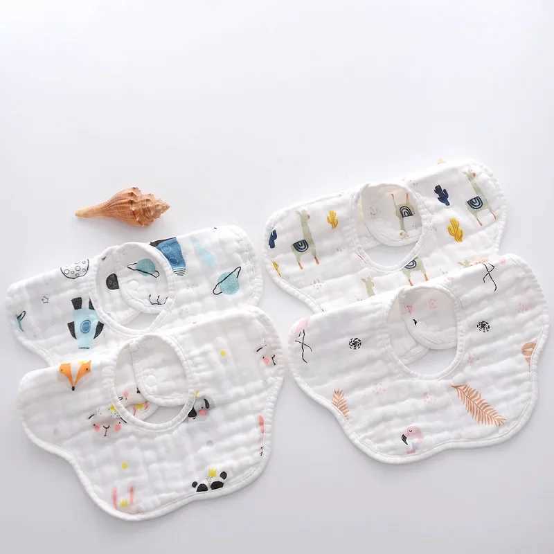 Bibs Burp Cloths Baby Bibs 360 Degree Rotation 8 Layers Gauze Muslin Baby Kids Bandana Burp Cloth Soft Newborn Infant Saliva Towel Baby StuffL4812