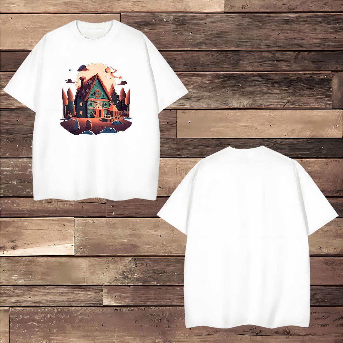 Mens T Shirts 100% Cotton 230g Painting Hip Hop Breathable Crew Neck Custom Big Size Men Tees Brand Loose Clothes
