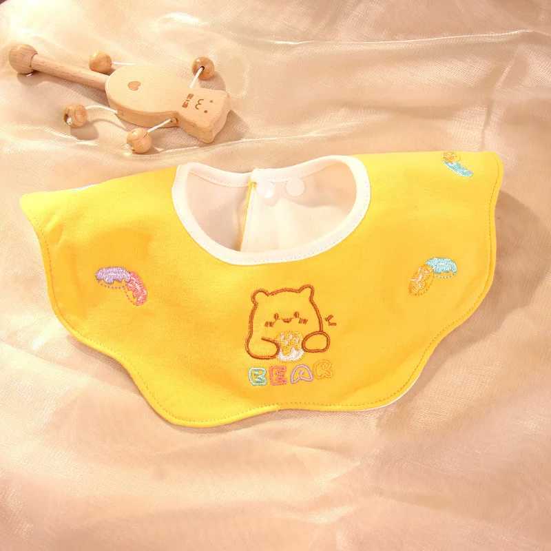 Bibs Burp Cloths Cute Embroidery Cotton Baby Bibs Autumn New Infant Bib Newborn Burp Cloths for Kids Boy Girl Spring Soft Feeding Saliva TowelL4812