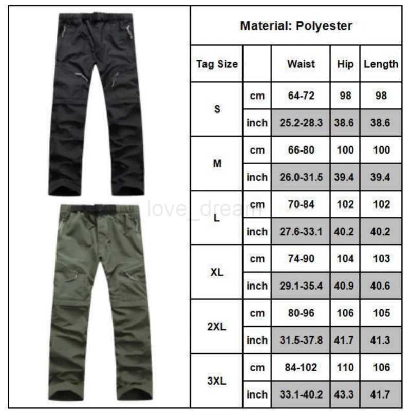 Mens Fashion Convertible Quick Dry Zip Outdoor Hiking Pants Jogging Running Breathable Trousers ShortsXJ240813
