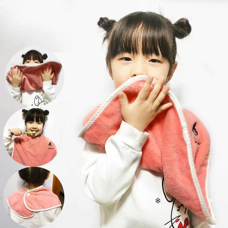 Bibs Burp Cloths 1pc Baby Bibs for Children Washing Face Towel Soft Salive Towel Boys Girls Learning Brushing Teeth Towel for 3 To 8 Years KidsL4812