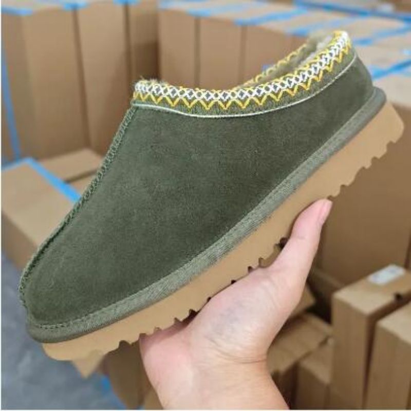 Tasman Slippers Tazz Mustard Seed Platform Classic Ultra Boot Sand Chestnut Fur Slides Sheepskin Winter Women Men Slip-on Shoes Suede Upper Wool Fall Size 35-45