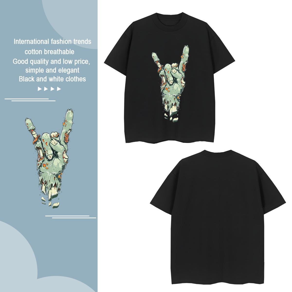 Men T Shirts 230g Pure Cotton hands Casual Beach Breathable DIY Printed Men Tees Casual New High Quality Clothings
