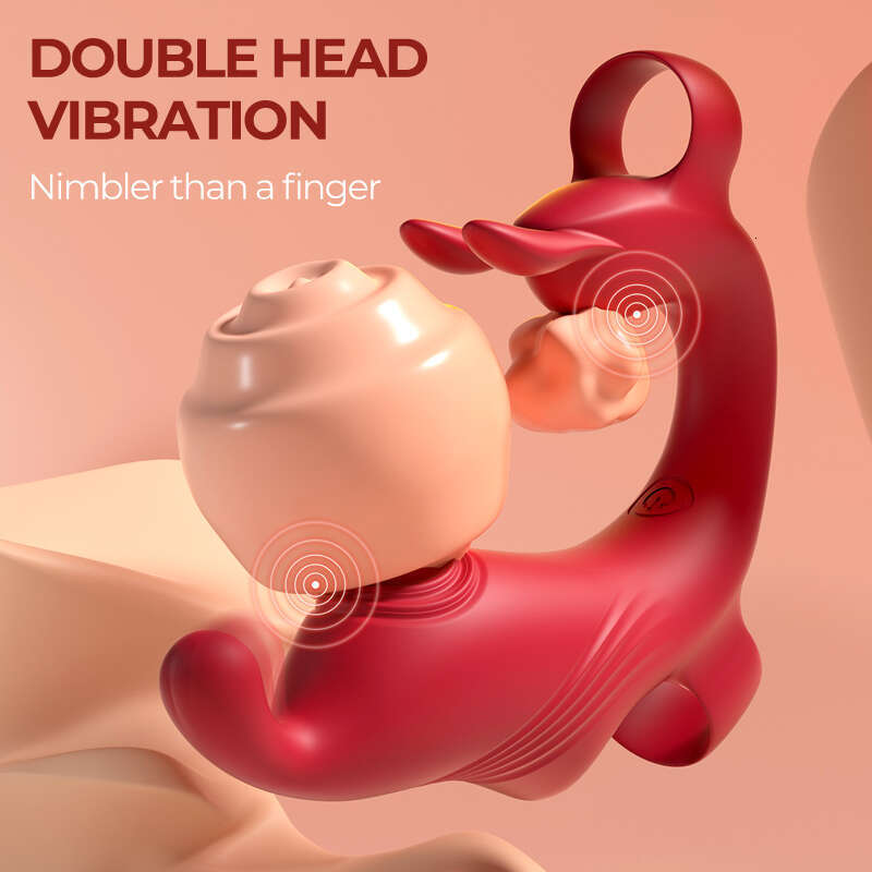womes sex toys Tease bunny Magnetic charging 9-frequency dual motor vibration Sex toys for women Black, red sex toys for couples