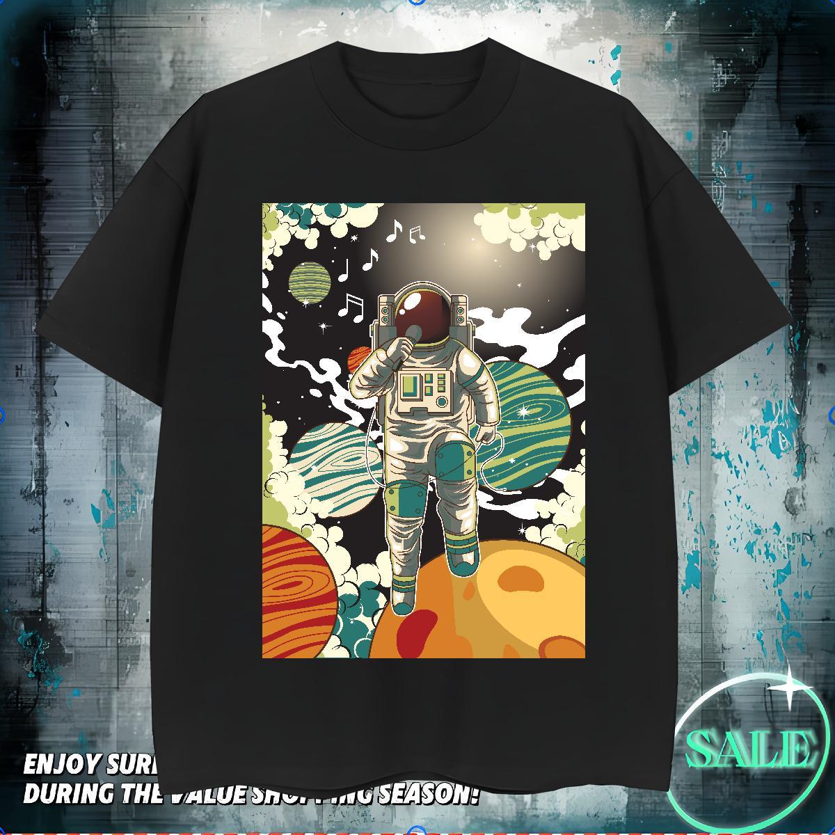 T shirt 230g Pure Cotton universe Street Wear Breathable Anime Print Couples T Shirts Classic Brand Tees