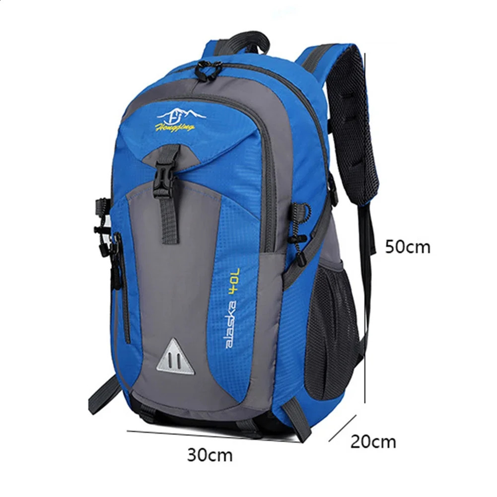 40L Nylon Waterproof Travel Backpack Camping Hiking Outdoor Sports School 240813