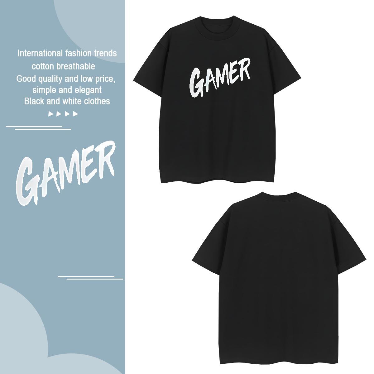 Unisex letter T Shirts Men Summer Casual Mens Tshirts 230g 100% Cotton Designer Fashion Pure Cotton Custom Print Oversized Wear