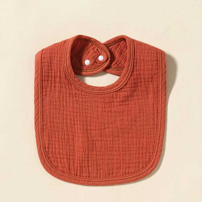 Bibs Burp Cloths Cotton Gauze Baby Bibs Autumn New Solid Color Infant Bib Newborn Burp Cloths for Kids Boy Girl Spring Soft Feeding Saliva TowelL4812
