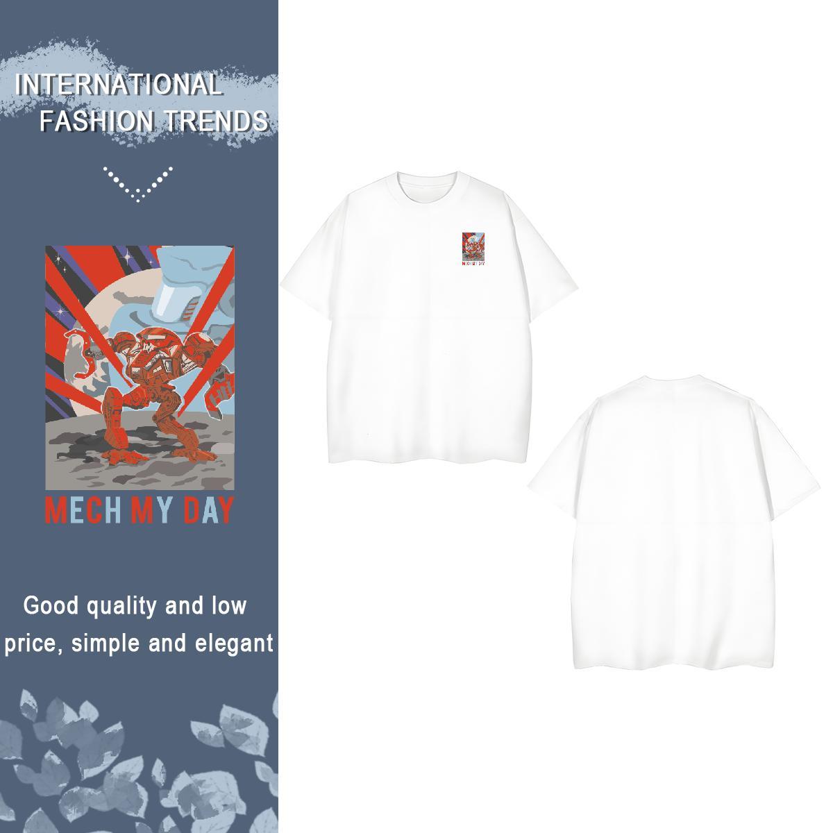 Soft technology T shirt Spring Summer Tshirts 230g Cotton 2024 New O Neck Short Sleeves Plus Size Custom Tops Shirt