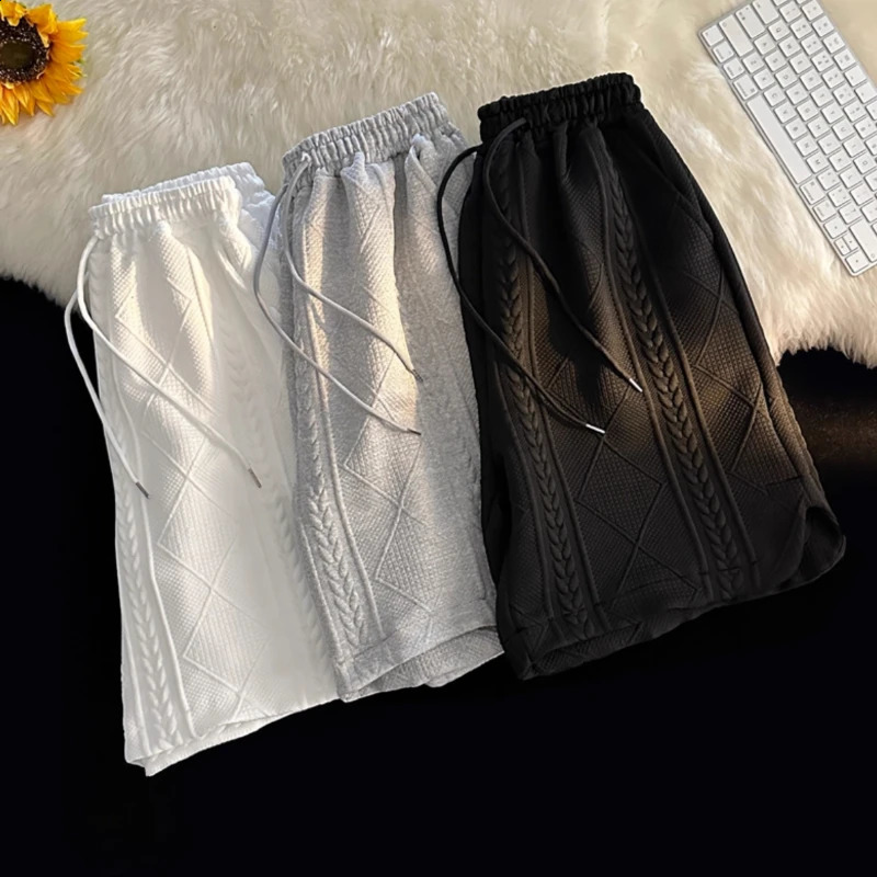 Two Piece Sets Men Baggy Shorts Lapel T-shirts Summer Minimalist Sporty Fashion M-3XL Korean Stylish Casual Teens Handsome Chic 240813