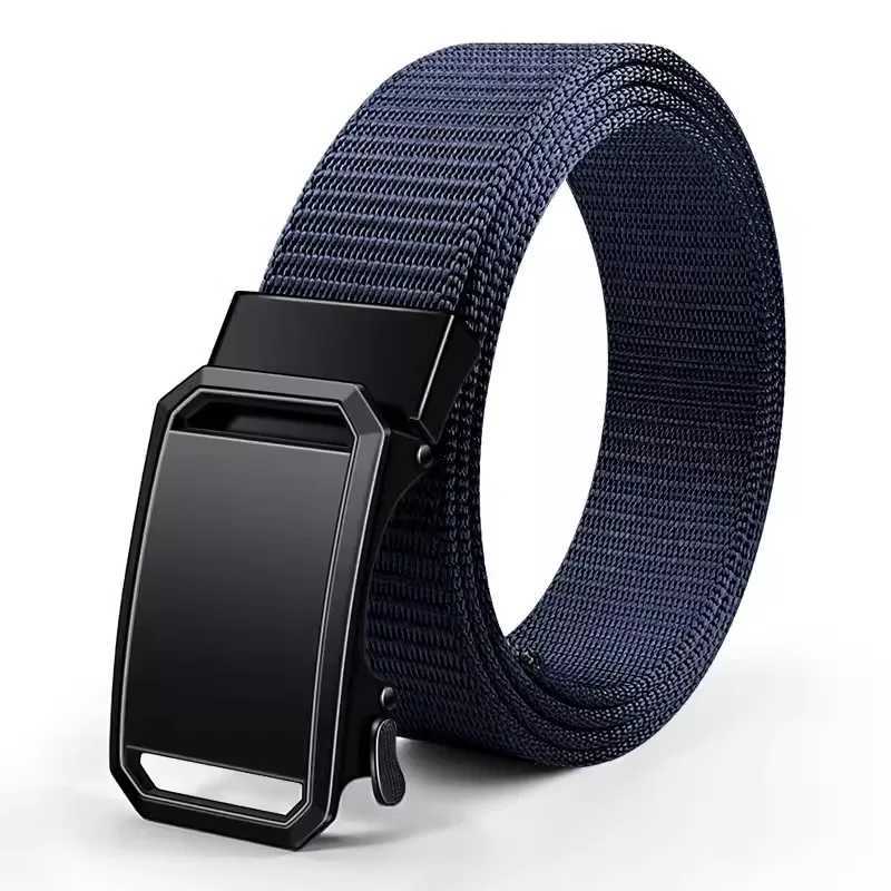 Metal mens belt nylon breathable belt mens denim design belt outdoor tactical belt military gift belt W240807