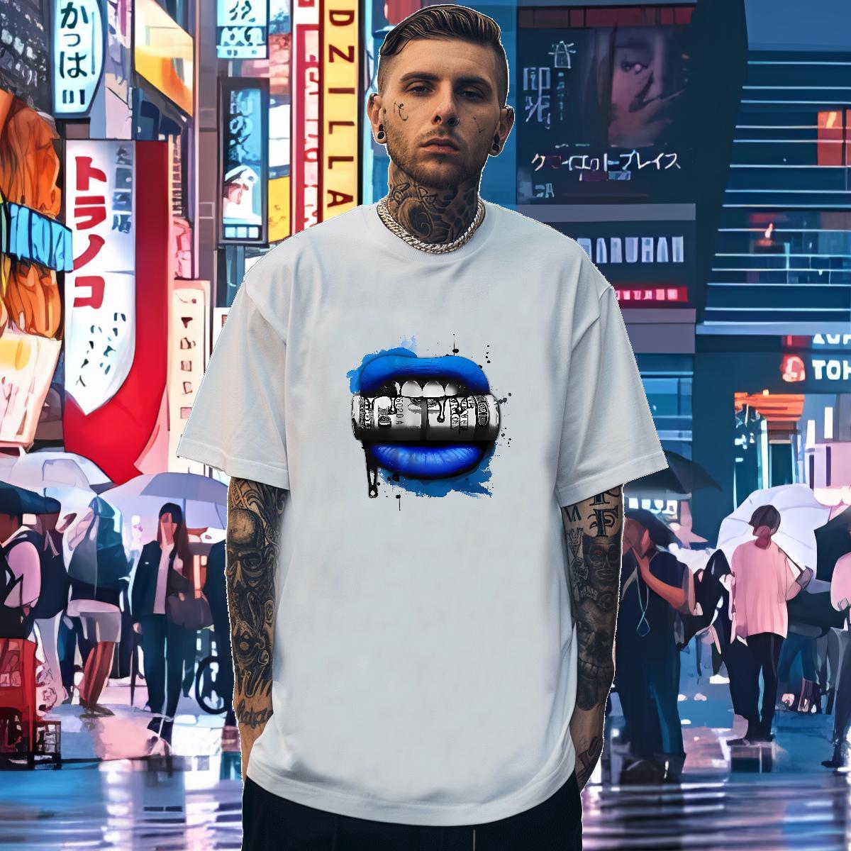 T-Shirts 230g Cotton mouse Street wear Hip Hop Pure Cotton Cartoon Print Men Tshirts Classic Casual Unisex Top Tees