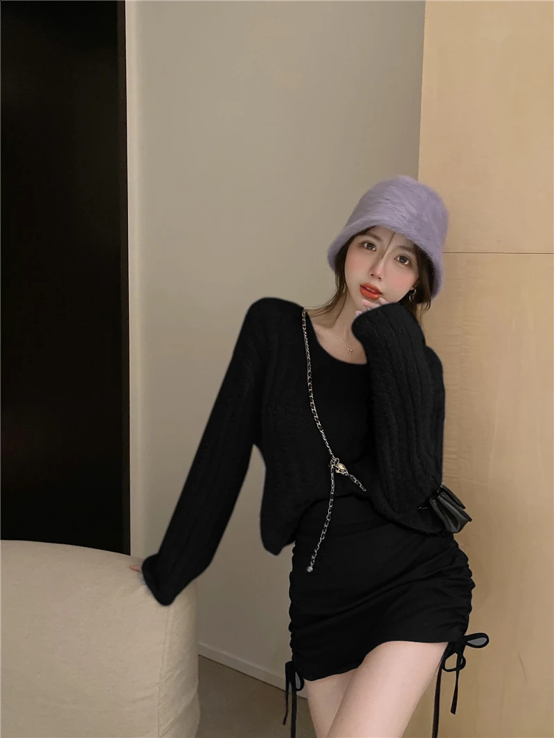 Sweaters Women Loose-fitting Preppy Style Solid Ulzzang Light Soft Autumn All-match Knitting Casual Mujer Clothes Pullovers Cozy 240812