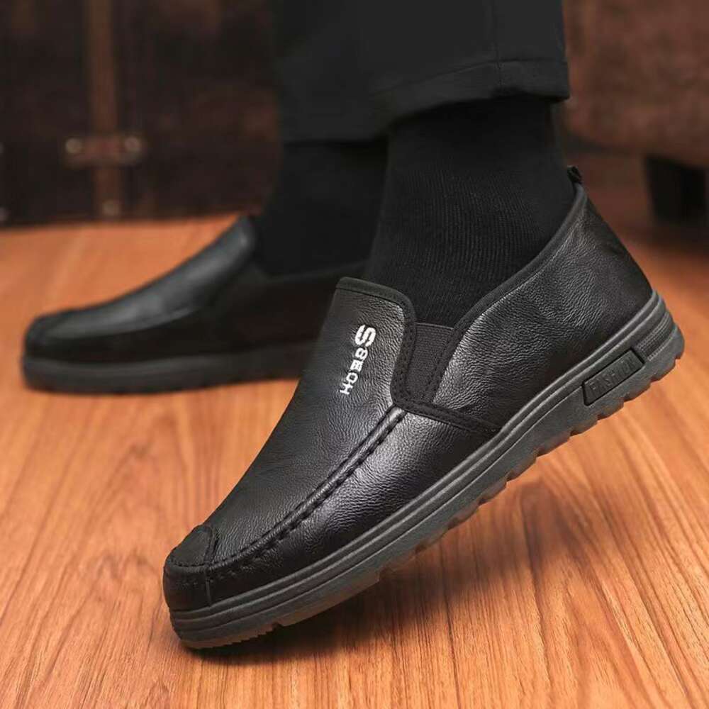 Ddmysports Summer Style Breathable Soft Durable Versatile Casual Leather Shoes For Men Can Add Velvet Outdoor