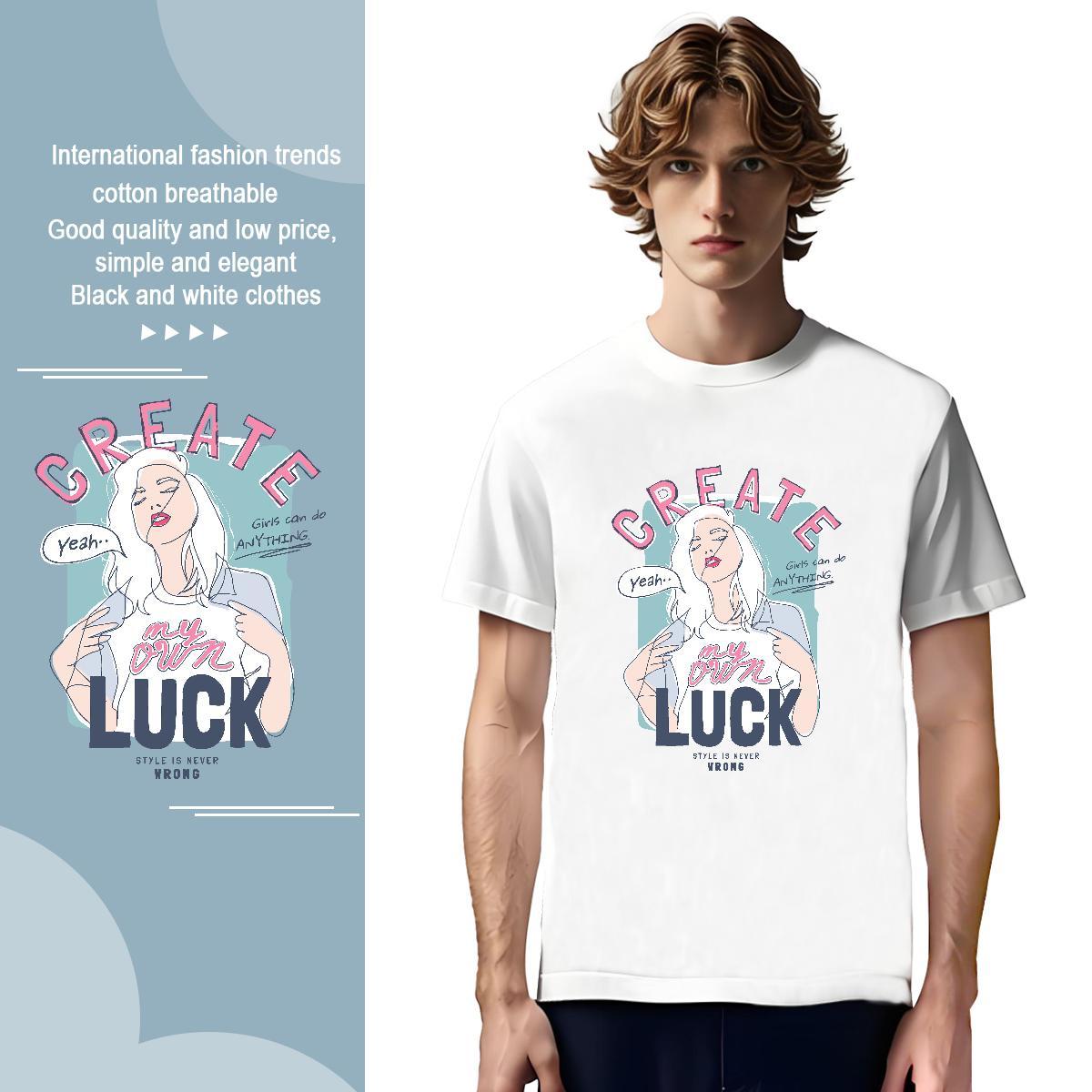 T shirt 100% Cotton 230g women Daily Wear O Neck Short Sleeves DIY Printed Tshirts Wholesale High Quality Tee Shirt