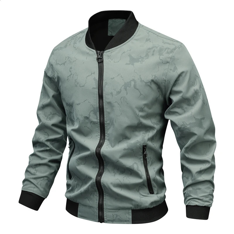 SpringSummer Mens Bomber Jacket Casual Flower Fashion Ultra Thin Baseball M5XL Top 240812