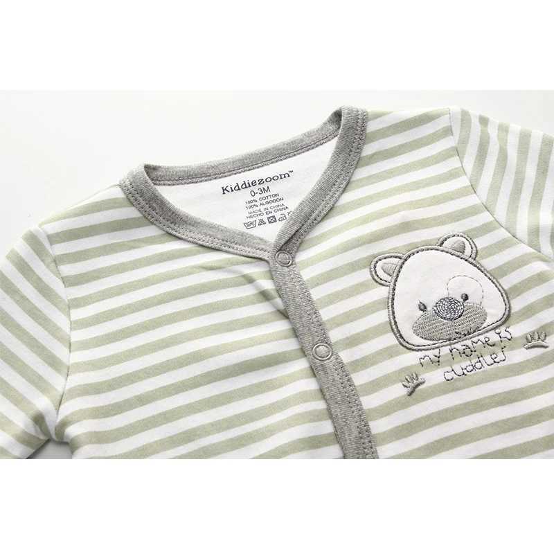 2-piece striped baby unisex jumpsuit 100% pure cotton newborn Onesies four season baby clothing W240812