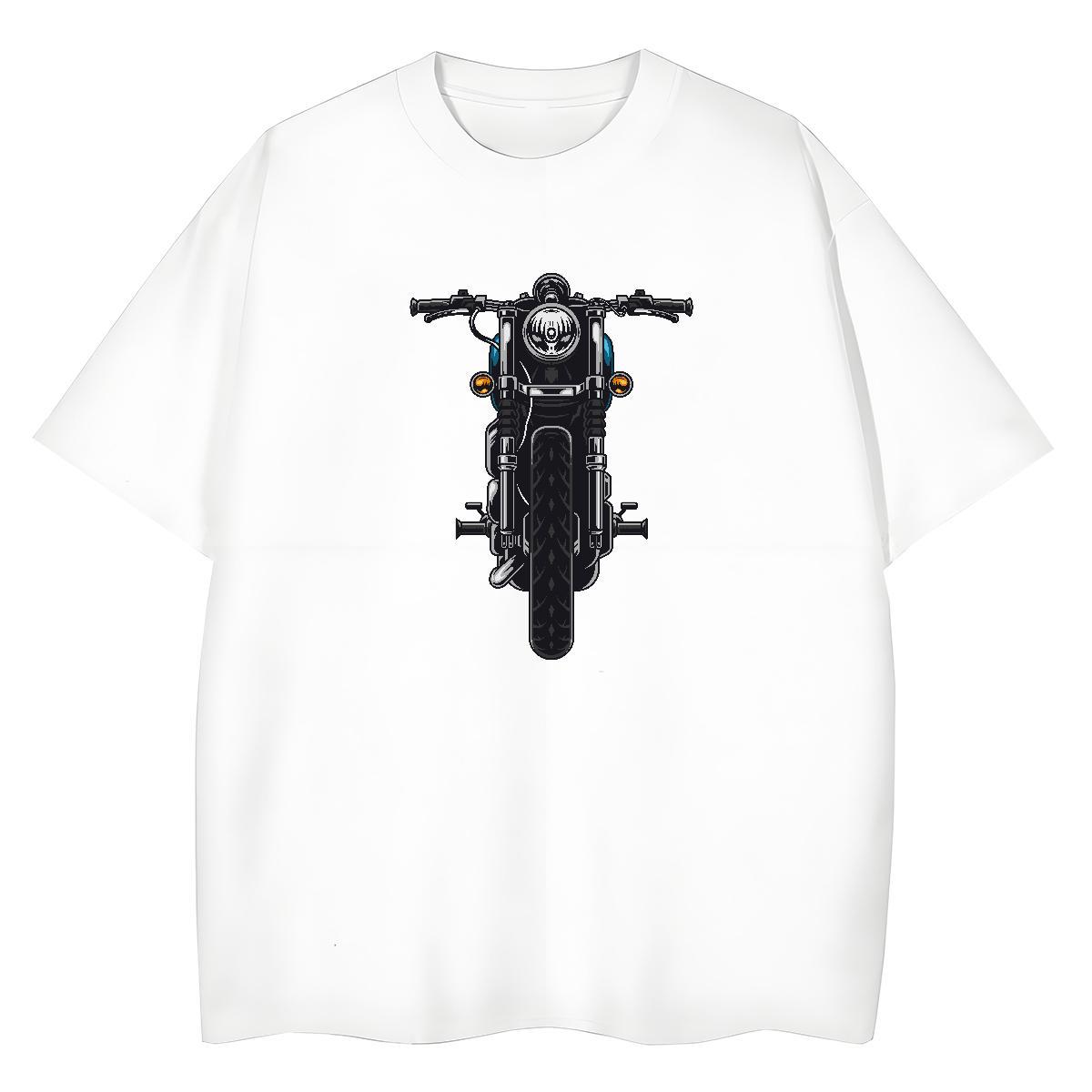 TOP Quality Tshirts Home Outdoor 230g Cotton White Plus Size Breathable Soft Motorcycle T Shirt For Man DIY Tops Tees