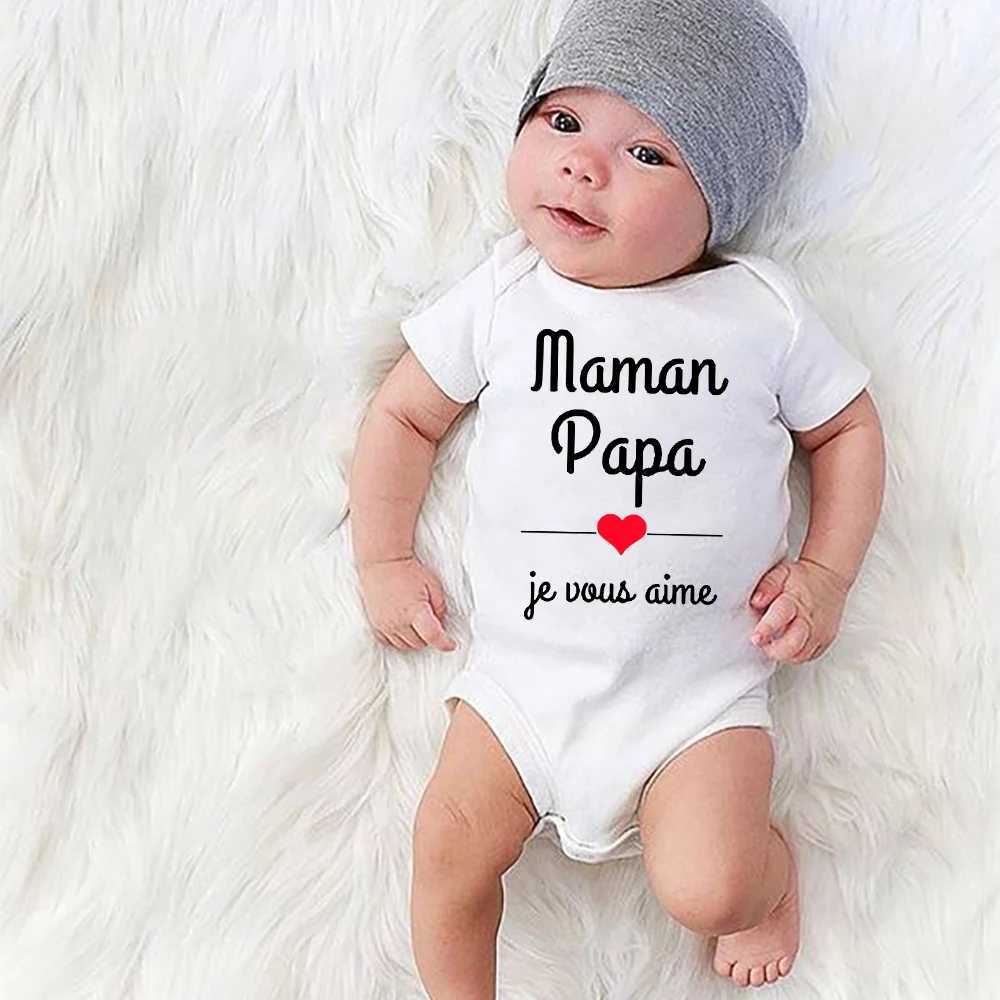 Mom Dad I love you baby tight fitting clothes Mothers Day baby clothes Fathers Day clothes newborn boys girls Mothers Day clothes Fathers Day gifts W2