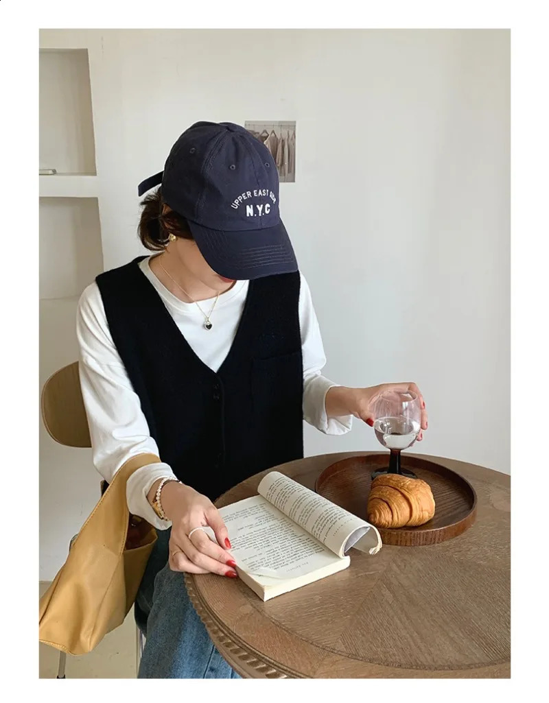 Kpop preppy style Sweater Vest cardigan knitted chaleco mujer women Sleeveless Jumper Tops knitwears outwears womens clothing 240812