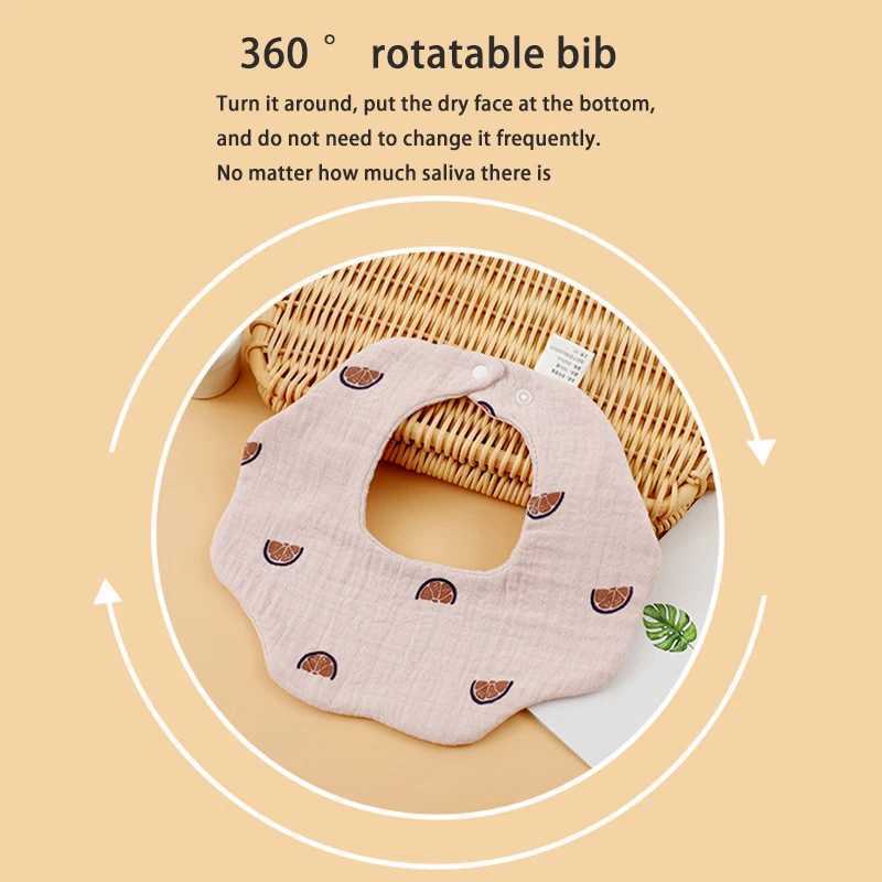 Bibs Burp Cloths Cotton Gauze Baby Bibs New Solid Petal Absorbent Saliva Towel Newborn Burp Cloths Bandana Scarf for Boys Girls Feeding Drool BibL4812