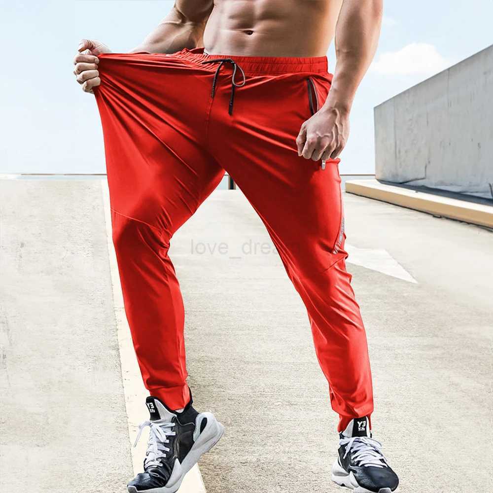 Summer Stretch Men Track Pants Casual Clothing Elastic Waist Jogging Mens Pants Outdoor Training Fitness Breathable Long PantsXJ240813