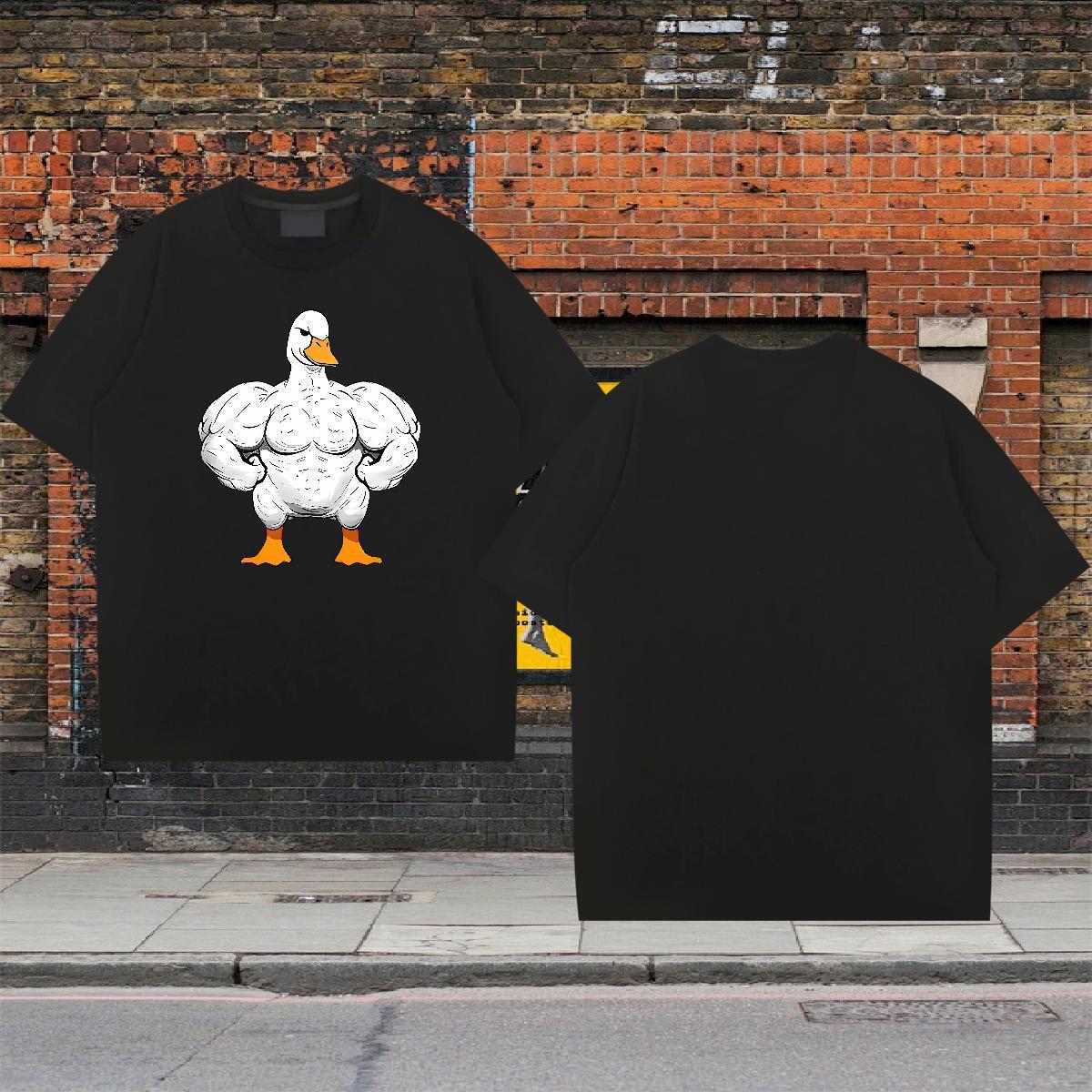 New Arrival Men Tshirts duck Casual Beach 100% Cotton 230g Top Tees Crew Neck Cool Design T-Shirts for Men Customized Print