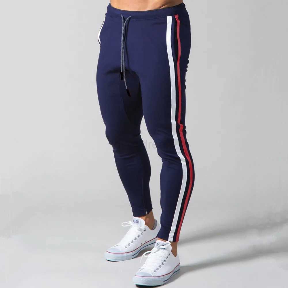 2023 New Jogger Gray Gym Fitness Bodybuilding Training Pants Mens Jogging Casual Fashion Classic Side Stripe Sweatpants MaleXJ240813