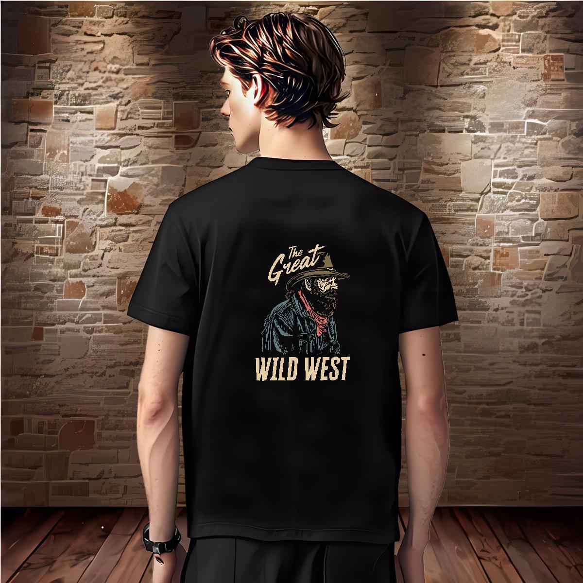 Brand portrait T shirt Outdoor Men Clothes T-Shirt 230g Cotton Casual New Pure Cotton Custom Big Size Tops Tees