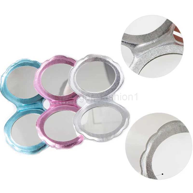 Dream Laser Color Shell Shape Makeup Mirror 2X Magnifying Mirror Portable Double-sided Folding Pocket Kawaii Makeup AccessoriesXJ240813