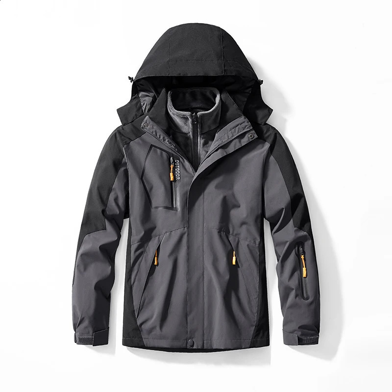 NEEDLESNOAH Spring Men Waterproof Jacket Outdoor Winter 3 in 1 Twopieces Sets Women Warm Windbreaker Camping Hiking Outwear 240821