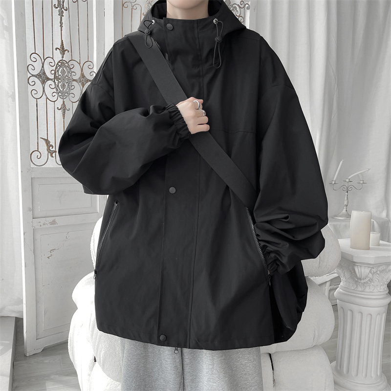 Spring casual hoodie mens street clothing waterproof goods jacket loose oversized womens fashionable 240812