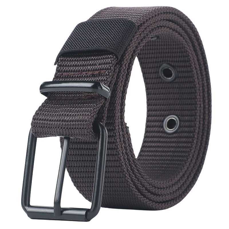 Mens and womens perforated canvas straps jeans cloth pants buckle straps youth entertainment and sports straps W240807