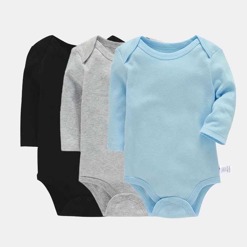Lawadka 3 pieces/batch newborn cotton long sleeved baby girl boy jumpsuit soft baby jumpsuit 3-24 months old W240812