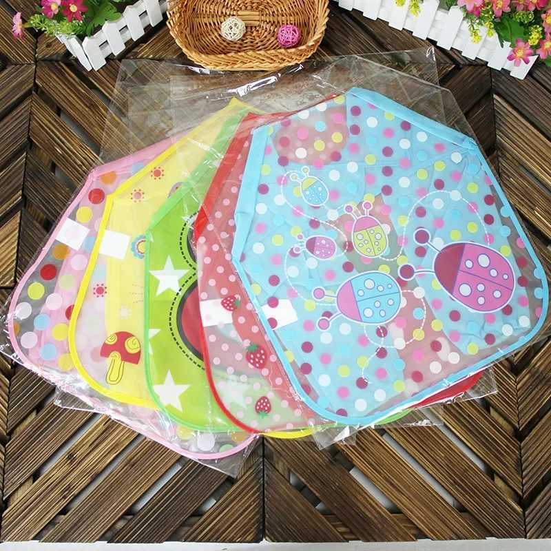 Bibs Burp Cloths 1Pcs Cartoon Animal EVA Waterproof Baby Apron for Infant Long Sleeve Children Feeding Scarf Apron Smock Bandana Bibs Burp ClothL4812