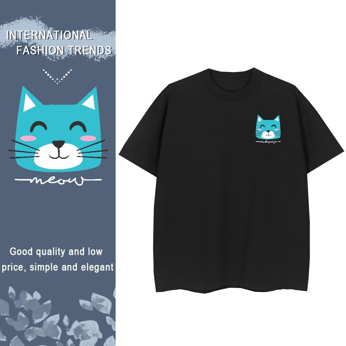 Mens T Shirts 100% Cotton 230g cute Home Outdoor Breathable Crew Neck Floral Print Couples T Shirts Fashion Design Free Shipping Clothings