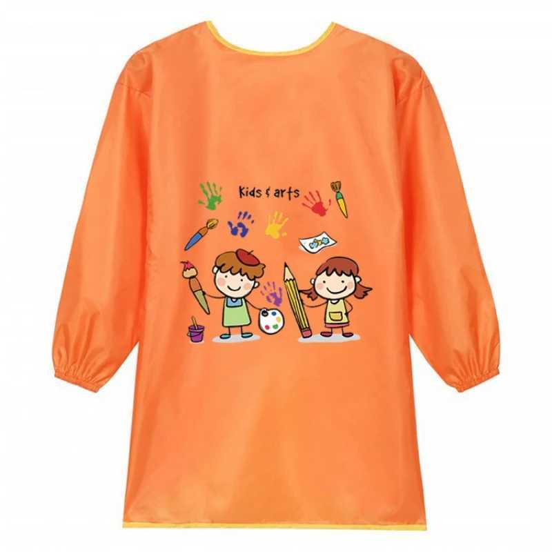 Bibs Burp Cloths New Baby Boy Girl Feeding Bibs Long Sleeve Apron Waterproof for Kids School Painting Drawing Children DIY Art Scraft Smock 1-12TL4812