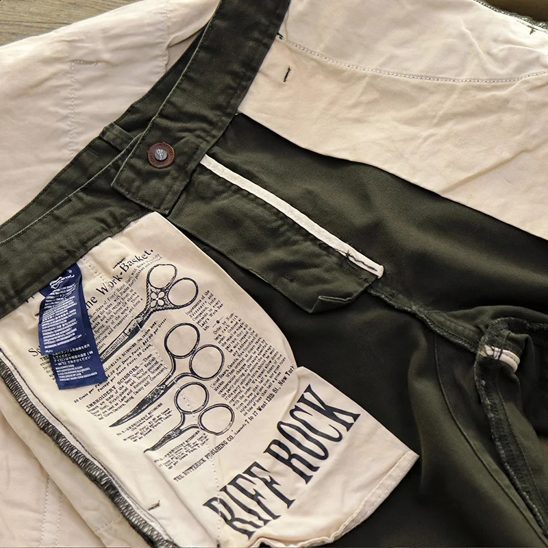 Spring American Retro Twill Amekaji Chino Mens Simple 100% Cotton Wash Ultra Thin Straight Business Casual Pants 240812