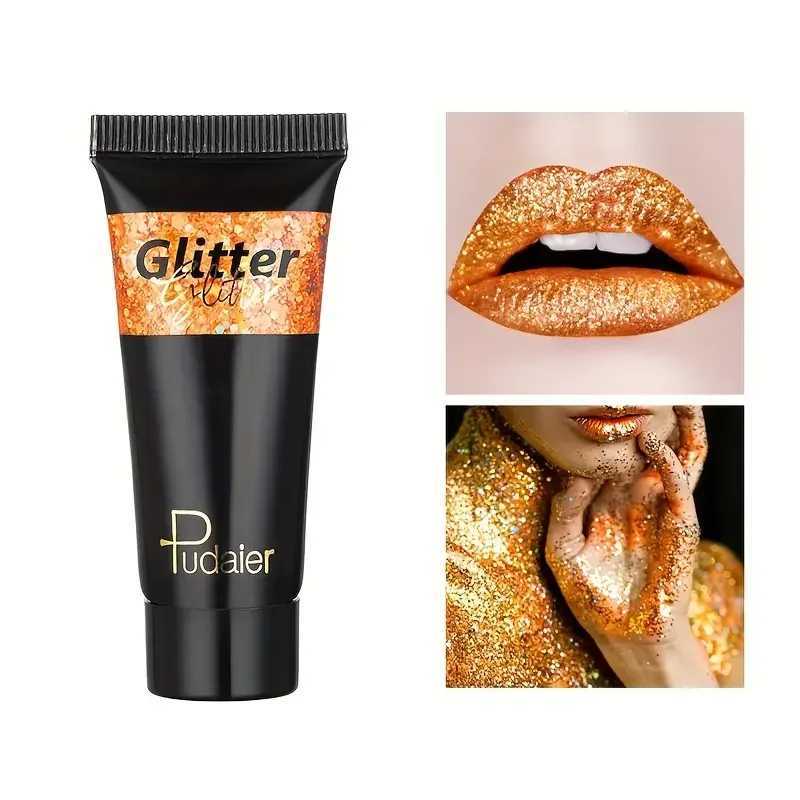 6-color body glitter gel multi-function facial lip hair loose sequins glitter liquid eye shadow festival stage makeup decoration W240812