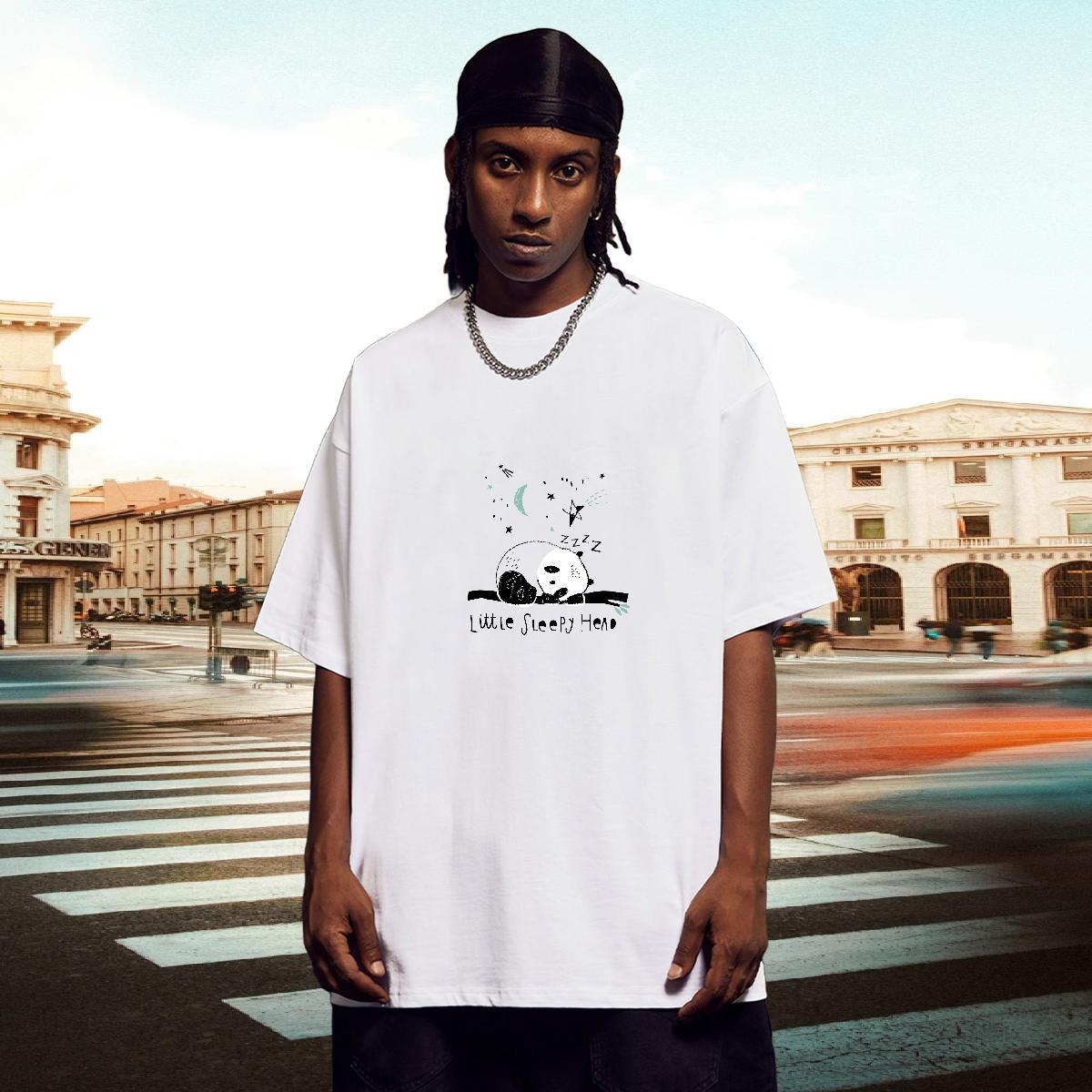 Unisex Tshirts Casual Daily Wear 230g Cotton DIY Logo Oversized Short Sleeve O-Neck letter Man T Shirts Designer Top Tees