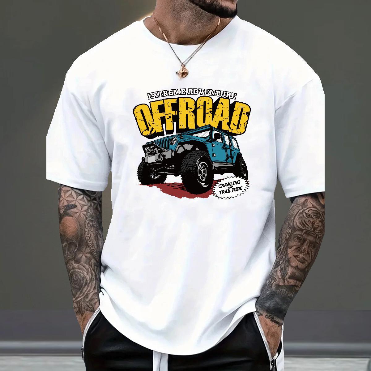 Cool Design Men Clothes T-Shirt Hip Hop 100% Cotton 230g Custom Print Oversized Breathable Soft car Mens T Shirts New Designer Tees