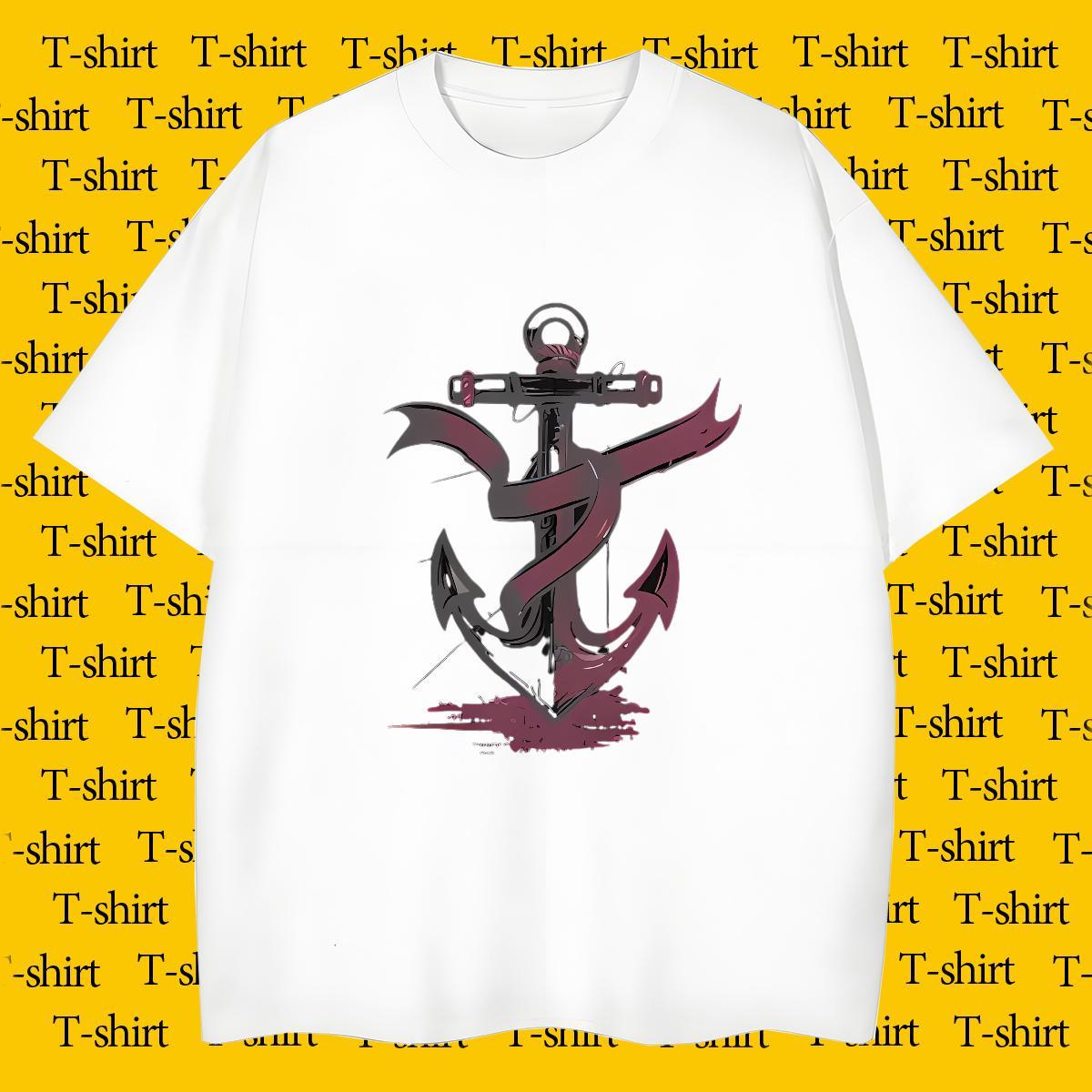 Wholesale letter T Shirts Men Casual Beach Men Tees 230g 100% Cotton 2024 New Breathable Short Sleeve Plus Size Custom Tops Shirt