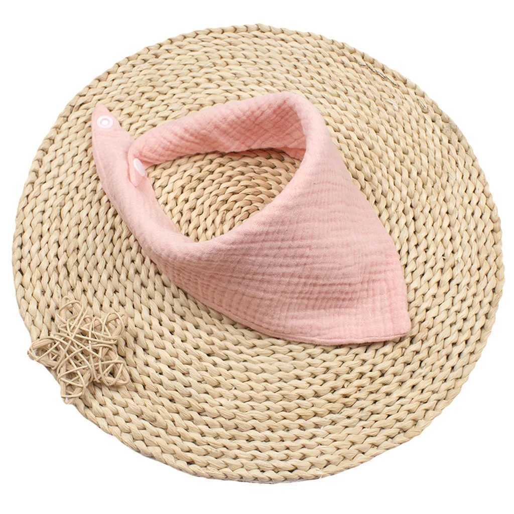 Bibs Burp Cloths New Thin Baby Gauze Triangle Towel with Double-layer Snap Closure Newborn Bib Baby Saliva Towel Baberos Beb BibL4812