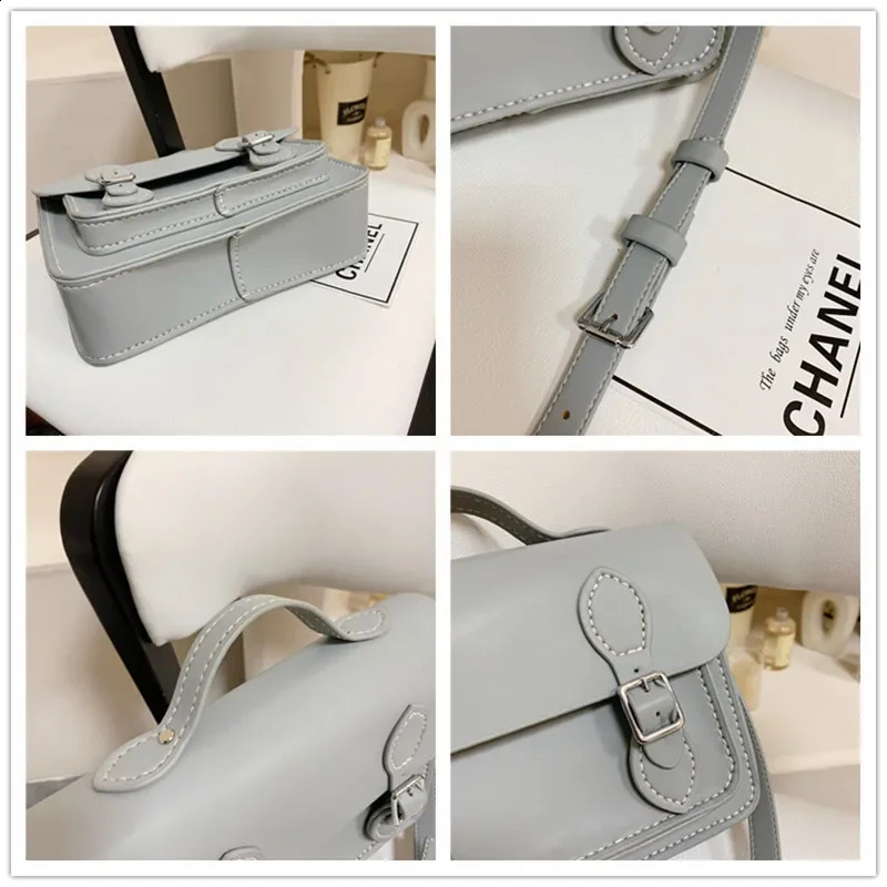 DIY Leather Cambridge Bag Handmade Sewing Womens Cross Shoulder Bag Handmade Semi finished Set Blue Red Black Green Brown 240812