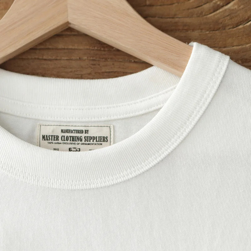 Autumn American Retro Heavyweight 280g Long Sleeve O-neck Solid Color T-shirt Mens Fashion Pure Cotton Washed Casual Loose Tops 240812