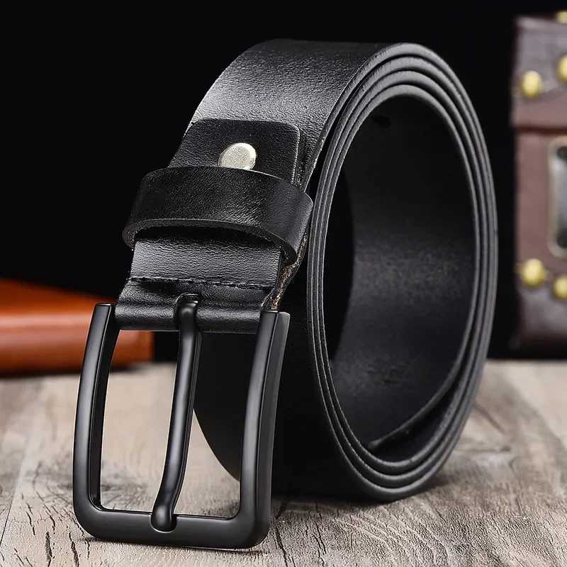 Mens high-quality genuine leather belt luxury designer belt mens denim leather fashion belt mens denim jeans free W240807