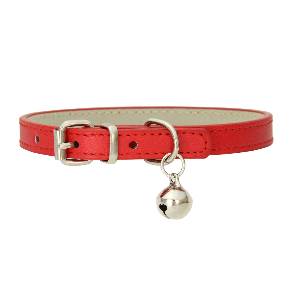 Pet Collar PU Leather Pet Dog Collar Cat Collar DIY Dog Bell Collar Wholesale